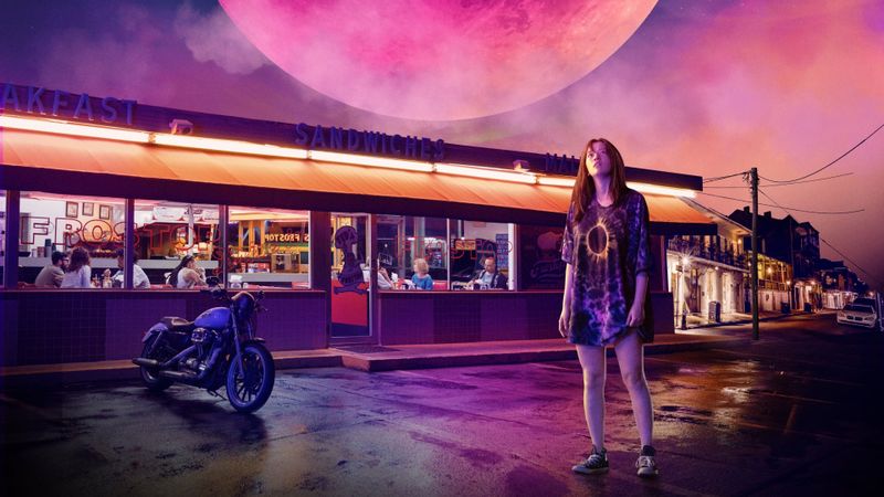 Mona Lisa and the Blood Moon Poster Landscape Image